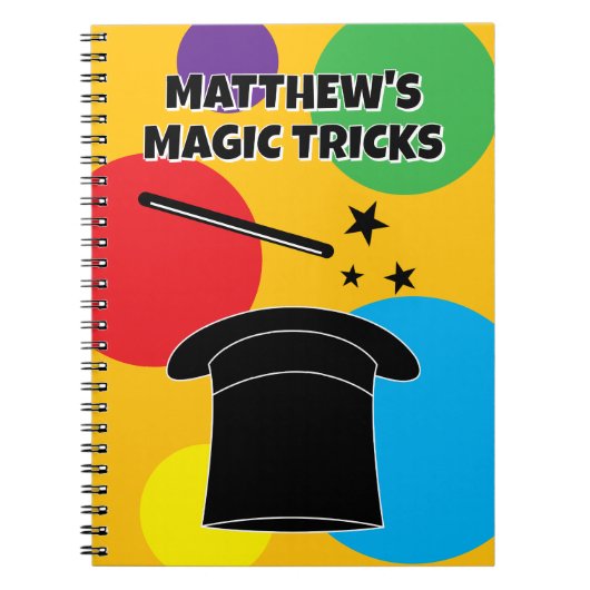 Magician wand and hat magic show personalized notizblock (Vorderseite)