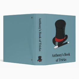 Magicians Hat and Magic Wand Personalisiert 3,8 Cm Ordner