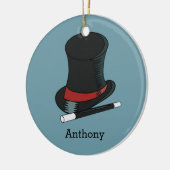 Magicians Hat and Magic Wand Personalisiert Keramik Ornament (Links)
