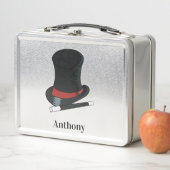 Magicians Hat and Magic Wand Personalisiert Metall Brotdose (Beispiel)