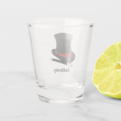 Magicians Hat and Magic Wand Personalisiert Schnapsglas (Rückseite)