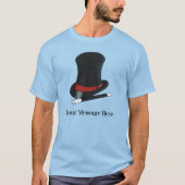 Magicians Hat and Magic Wand Personalisiert T-Shirt (Vorderseite)