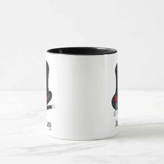 Magicians Hat and Magic Wand Personalisiert Tasse (Zentrum)