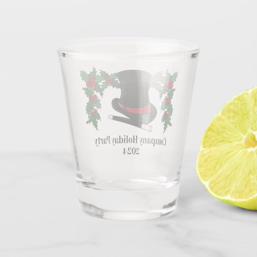 Magicians Hat and Magic Wand with Holly Schnapsglas (Rückseite)