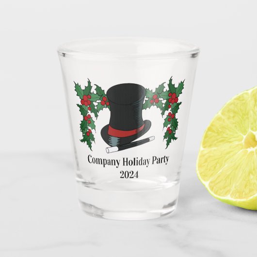 Magicians Hat and Magic Wand with Holly Schnapsglas (Vorderseite)