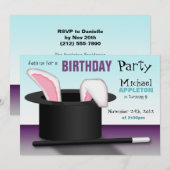 Magician's Hat - Kindergeburtstag Party Einladunge Einladung (Vorne/Hinten)