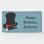 Magicians Hat Magic Show Birthday Party Banner (Horizontal)