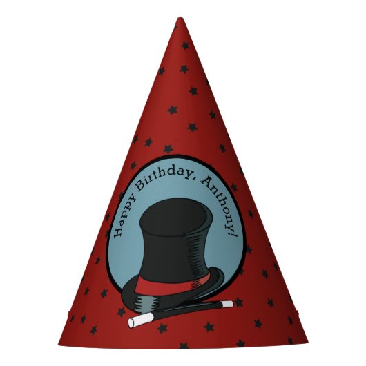 Magicians Hat Magic Show Birthday Party Hat Partyhütchen (Vorderseite)