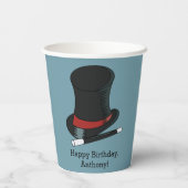 Magicians Hat Magic Show Birthday Party Pappbecher (Rückseite)