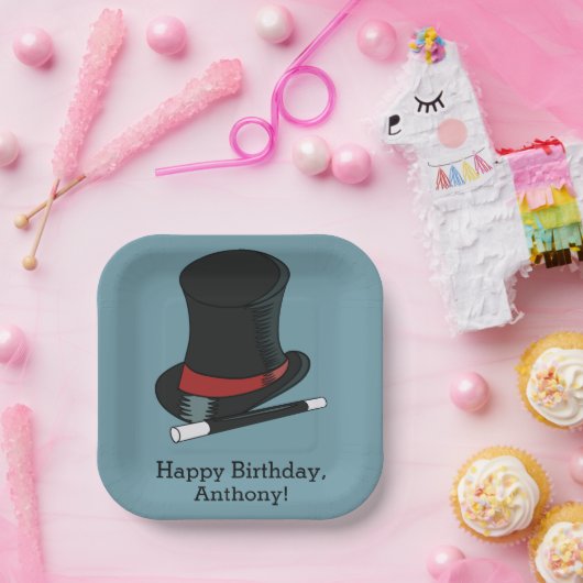 Magicians Hat Magic Show Birthday Party Pappteller (Party)
