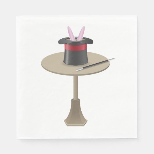 Magicians Rabbit in einem Hut Serviette (Vorderseite)