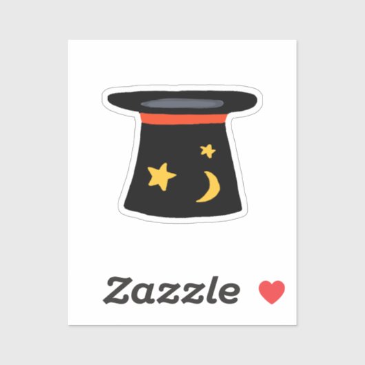 Magicians TopHat for Magicland Party Theme Aufkleber (Blatt)