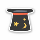 Magicians TopHat for Magicland Party Theme Aufkleber (Vorderseite)