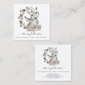 Magick Baby Dragon Business Card Quadratische Visitenkarte (Vorne/Hinten)