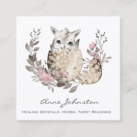 Magick Dragon Egg Business Card Quadratische Visitenkarte (Vorderseite)