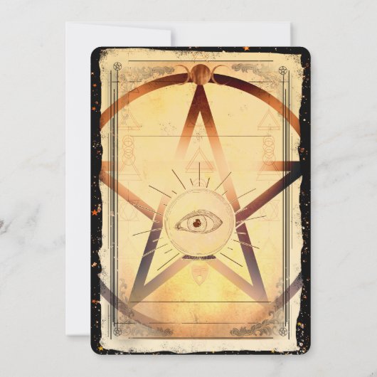 Magick Mystical Ansammlung Fortune Teller Eye Part Einladung (Rückseite)