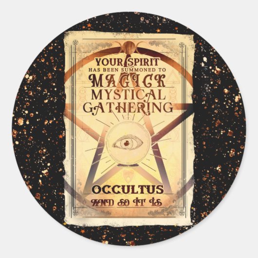 Magick Mystical Ansammlung Fortune Teller Eye Part Runder Aufkleber (Vorderseite)