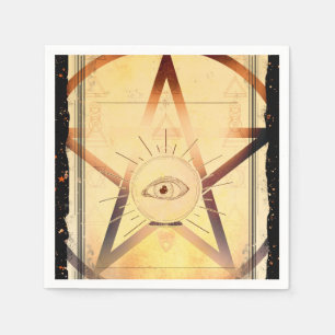 Magick Mystical Ansammlung Fortune Teller Eye Part Serviette