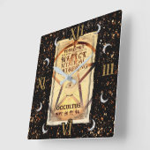 Magick Mystical Ansammlung Magic Fortune Teller Ey Quadratische Wanduhr (Winkel)
