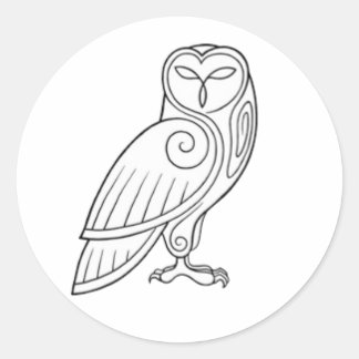 Magick - Owl Runder Aufkleber