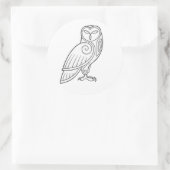 Magick - Owl Runder Aufkleber (Tasche)