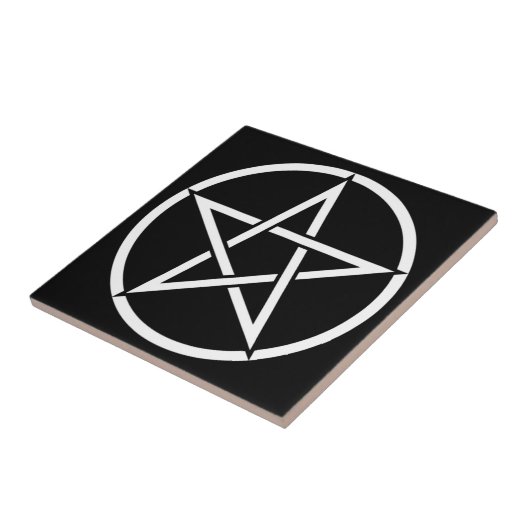 Magick Pentagram Pentacle - Fliese (Seite)