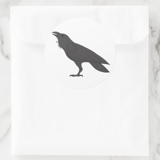 Magick - Raven Runder Aufkleber (Tasche)