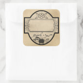 MAGICK SPELL ETIKETT QUADRATISCHER AUFKLEBER (Tasche)