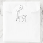 Magick - Stag Runder Aufkleber (Tasche)