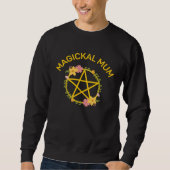 Magickal Mum Midsummer Pentacle Wiccan Pagan Cheek Sweatshirt (Vorderseite)