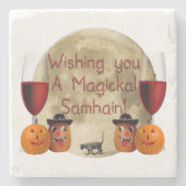 Magickal Samhain Steinuntersetzer (Vorderseite)