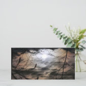 Magickale Mondlandschaft (innen leer) Feiertagskarte (Stehend Vorderseite)