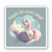 Magie auf jeder Seite - Niedlicher Einhornaufklebe Aufkleber (Vorderseite)