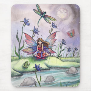 Magie bei Dämmerung Feen-Libelle-Mauspad Mousepad