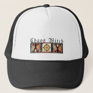 Magie-Chaos-Hexe-Zodiac-Sonne-Höhlenmensch-Püppche Truckerkappe
