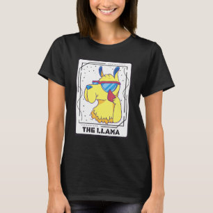 Magie der Coolen Lama Mystischen Karten der Tarot  T-Shirt