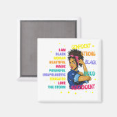 Magie der erzogenen Schwarzen Mädchen 77 Magnet (Vorderseite/Rückseite)