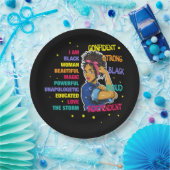 Magie der erzogenen Schwarzen Mädchen 77 Pappteller (Party)