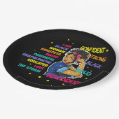 Magie der erzogenen Schwarzen Mädchen 77 Pappteller (Schrägansicht)