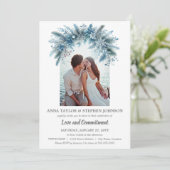 Magie der Feier zum Foto des Winters Einladung (Stehend Vorderseite)