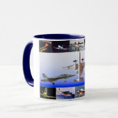 Magie der Flug-Flugzeug-Collage Tasse (Vorderseite Links)