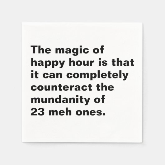 Magie der glücklichen Stunde Cocktailserviette Serviette (Vorderseite)