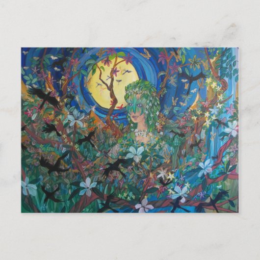 Magie der Holzpostkarte Postkarte (Vorderseite)