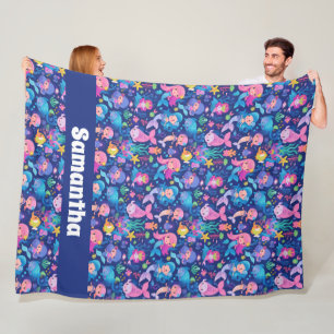 Magie der Meerjungfrau mit einer Personalisierten Fleecedecke