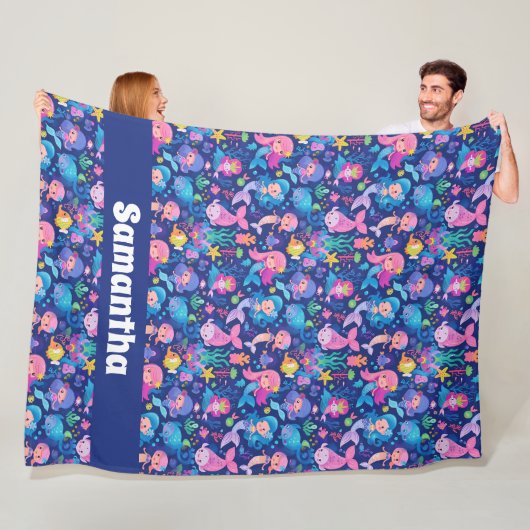 Magie der Meerjungfrau mit einer Personalisierten Fleecedecke (Beispiel)