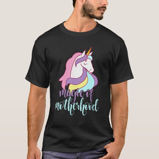 Magie der Mutter Unicorn Mutter T-Shirt (Vorderseite)