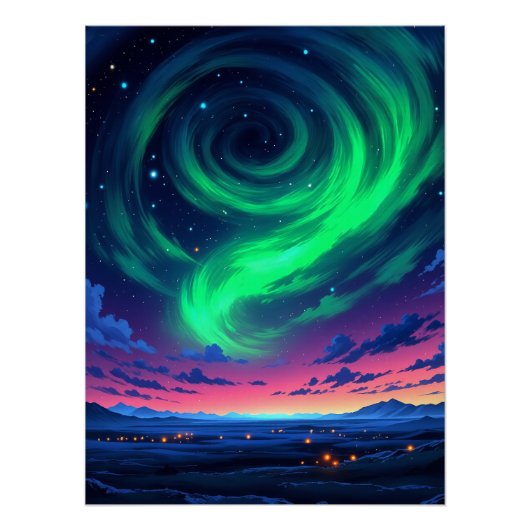 Magie der Nordlichter Poster (Vorderseite)