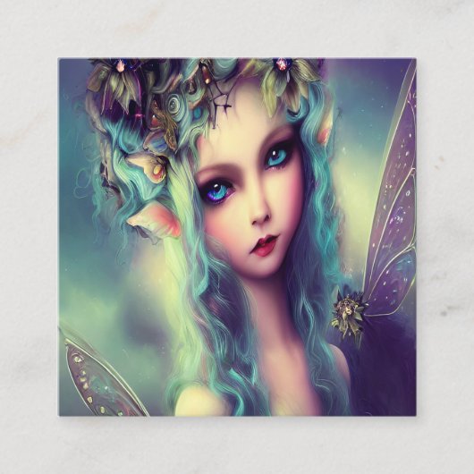 Magie der Prinzessin Fairy Quadratische Visitenkarte (Vorderseite)