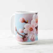 Magie der rosa Blüten Kaffeetasse (Vorderseite Links)
