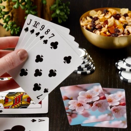 Magie der rosa Blüten Spielkarten